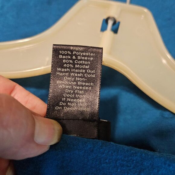 Ann Taylor Blue Sequin round Collar Shirt Blouse XS - Picture 4 of 4